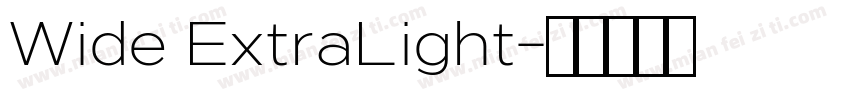 Wide ExtraLight字体转换